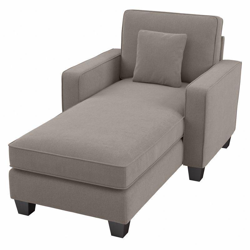 Most Recently Released Bush Furniture Stockton 102w Sectional Couch With For 102" Stockton Sectional Couches With Reversible Chaise Lounge Herringbone Fabric (View 2 of 14)
