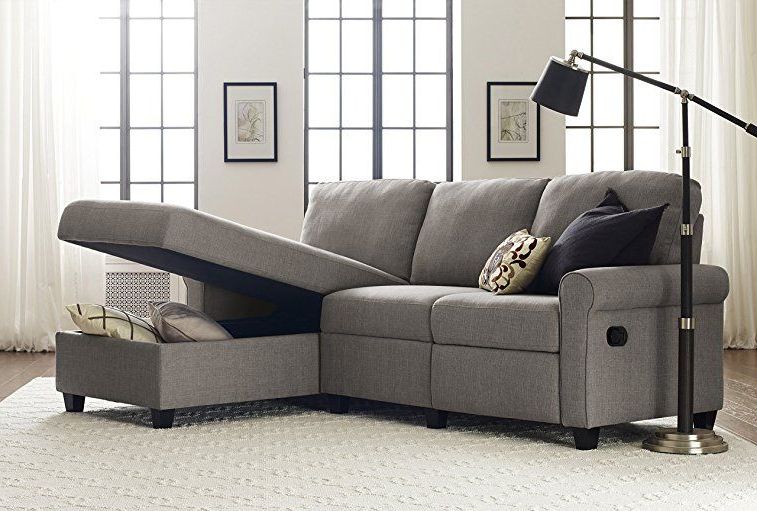 Most Recently Released Palisades Reclining Sectional Sofas With Left Storage Chaise Within Amazon: Serta Copenhagen Reclining Sectional With (Photo 4 of 25)
