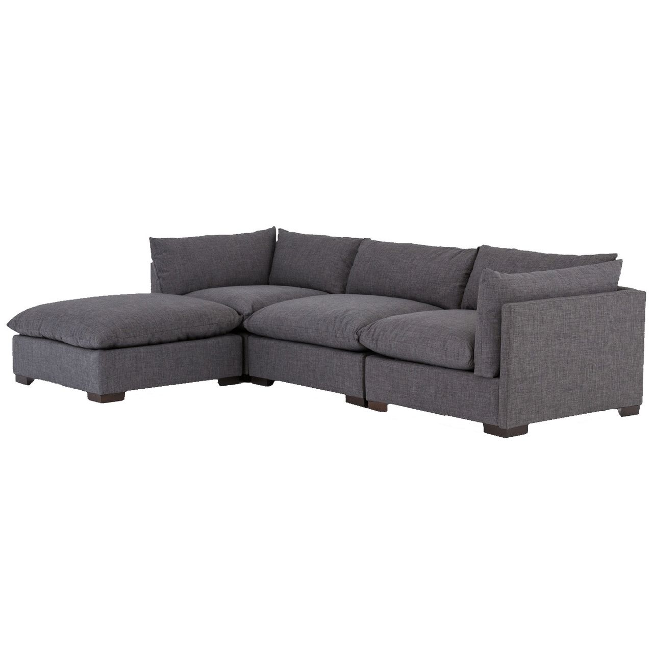Most Up To Date 2pc Burland Contemporary Sectional Sofas Charcoal With Westworld Modern Gray 4 Piece Modular Lounge Sectional (View 6 of 25)