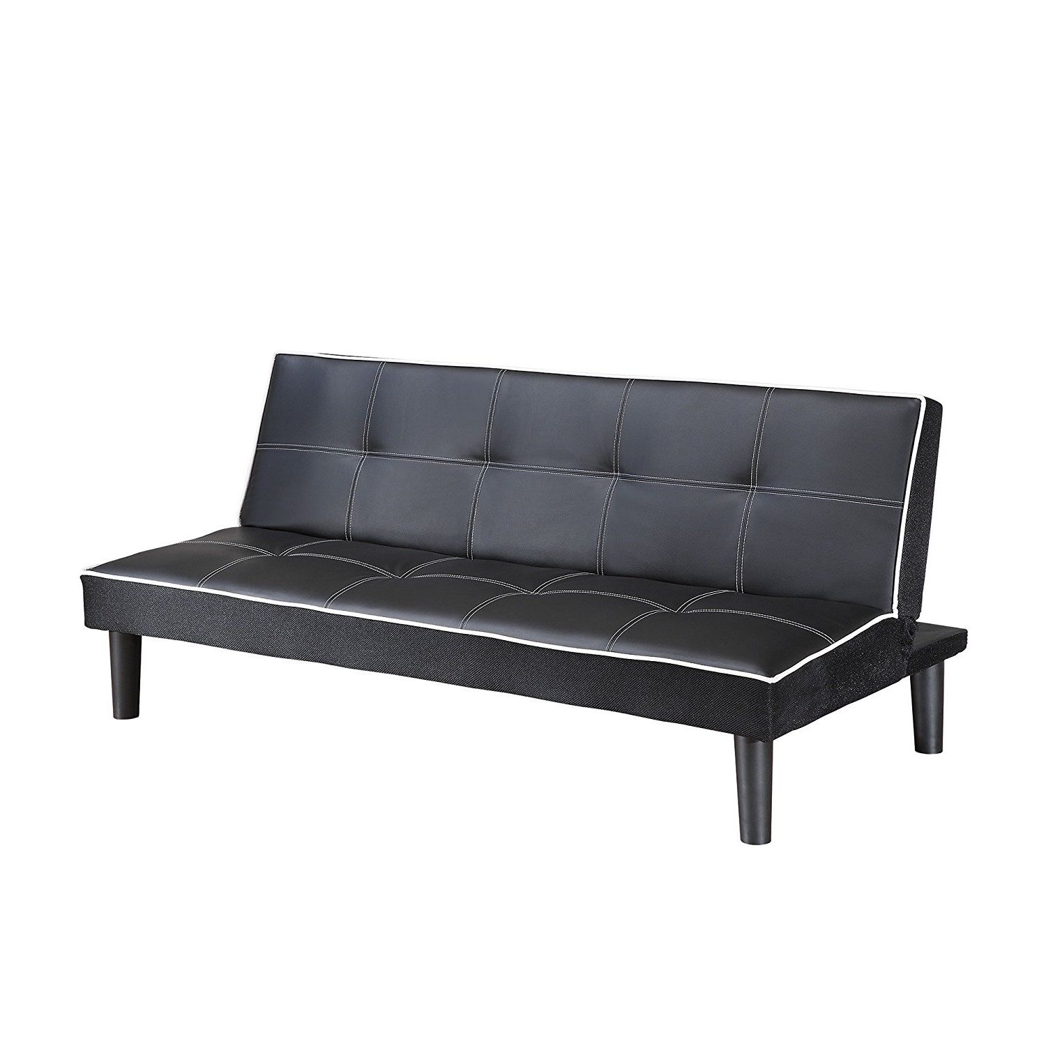 Most Up To Date Buy Transitional Sofa Bed With Tufted Back And Armless Inside Felton Modern Style Pullout Sleeper Sofas Black (View 18 of 25)