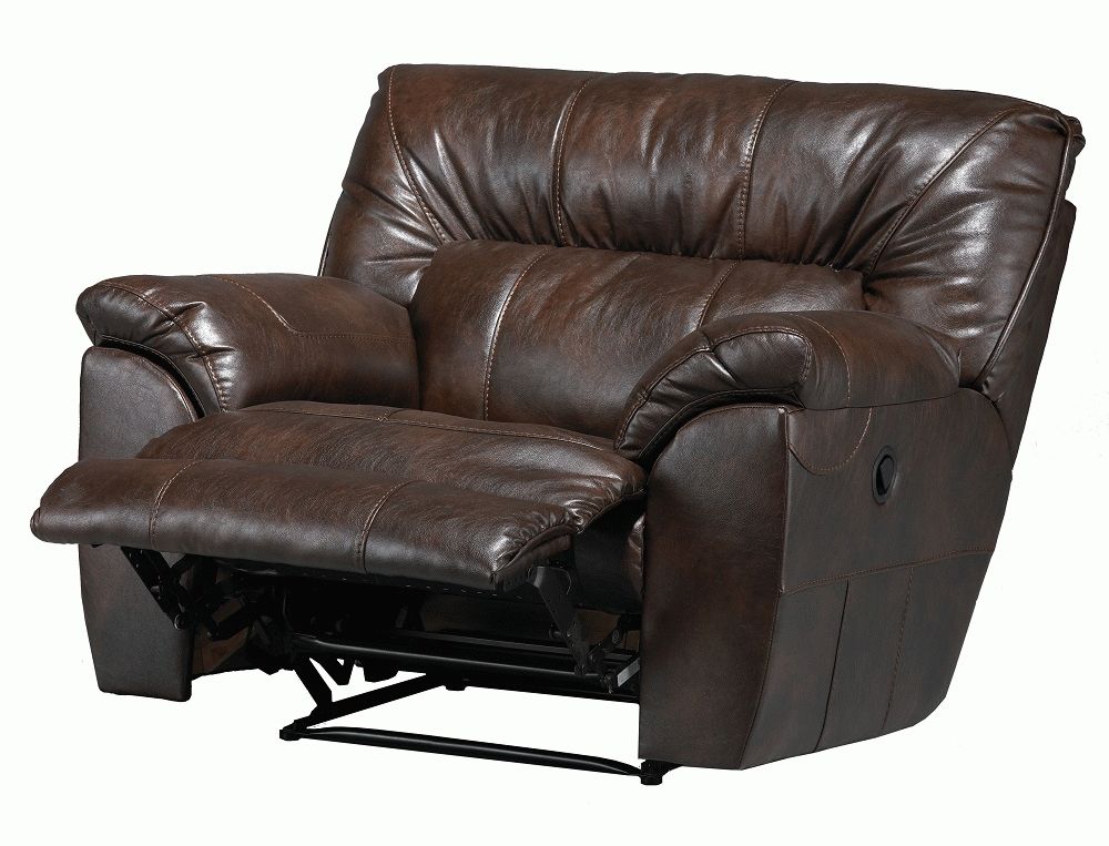 Preferred Nolan Leather Extra Wide Cuddler Recliner In Godiva $729 For Nolan Leather Power Reclining Sofas (View 7 of 15)