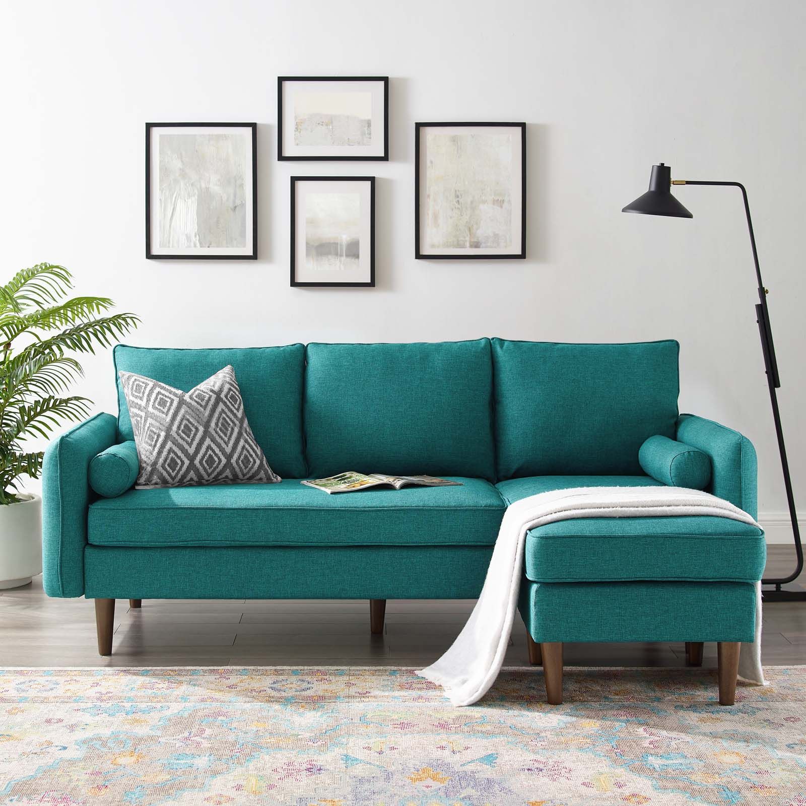 Revive Upholstered Right Or Left Sectional Sofa Teal Throughout Well Known Hannah Left Sectional Sofas (View 5 of 25)