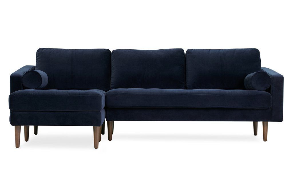 Sectional Sofa For Somerset Velvet Mid Century Modern Right Sectional Sofas (View 6 of 25)
