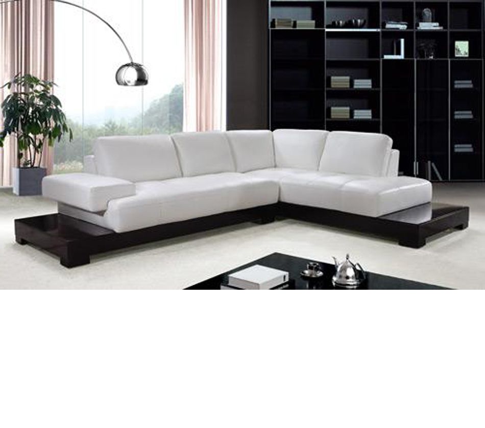 Sectional Sofas In White In Recent Dreamfurniture – Modern White Leather Sectional Sofa (View 11 of 25)
