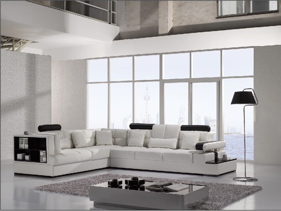 Sectional Sofas In White With Regard To Latest Modern White Leather Sectional Sofa With Storage (Photo 17 of 25)