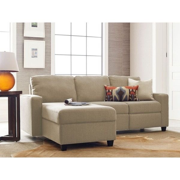 Shop Modern Bonded Leather Small Space Sectional Reclining Regarding Famous Palisades Reclining Sectional Sofas With Left Storage Chaise (View 3 of 25)