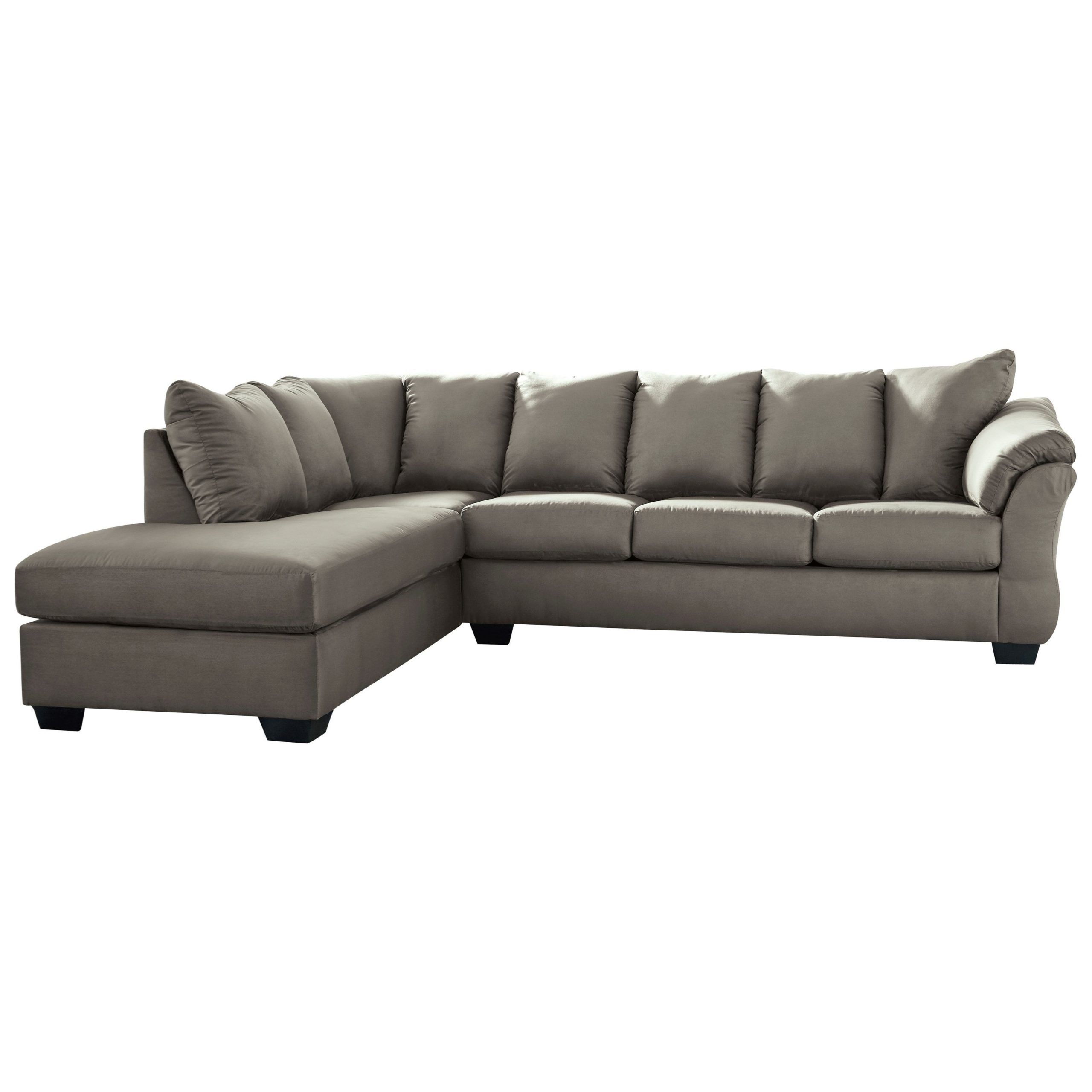 Signature Designashley Darcy – Cobblestone Within Most Recently Released 2pc Connel Modern Chaise Sectional Sofas Black (View 23 of 25)