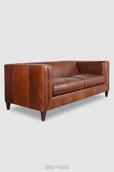 Sofa, Cognac Leather Sofa, Leather Intended For Current Florence Mid Century Modern Right Sectional Sofas Cognac Tan (Photo 23 of 25)