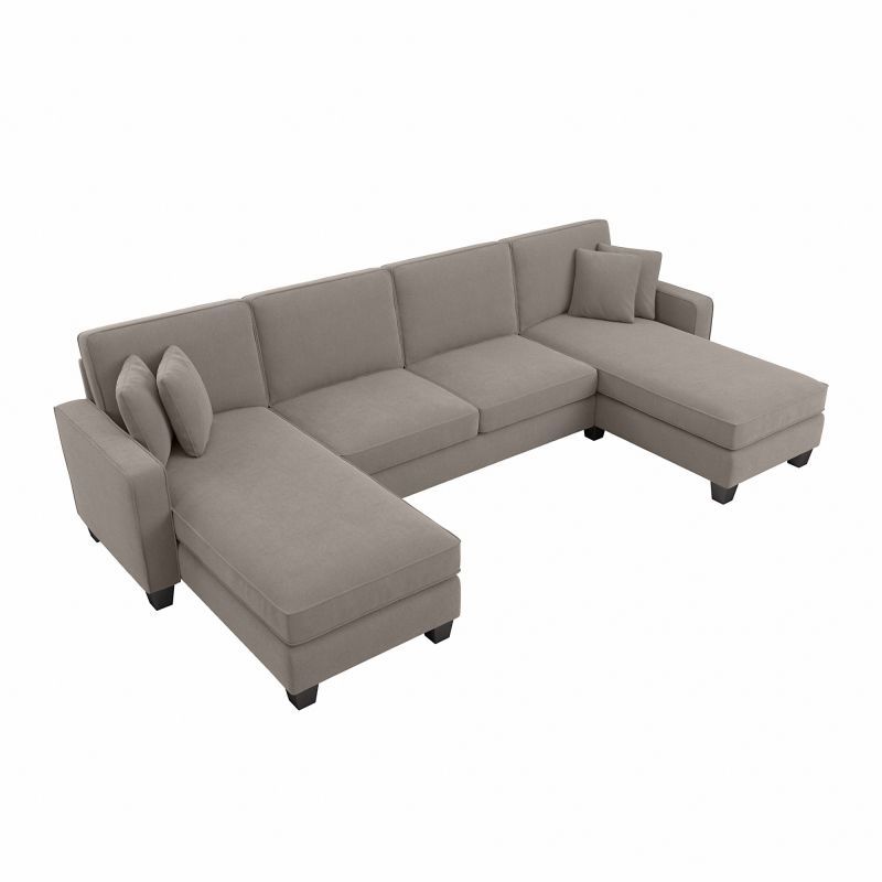 Sofas And Sectionals For Most Up To Date 130" Stockton Sectional Couches With Double Chaise Lounge Herringbone Fabric (View 8 of 24)