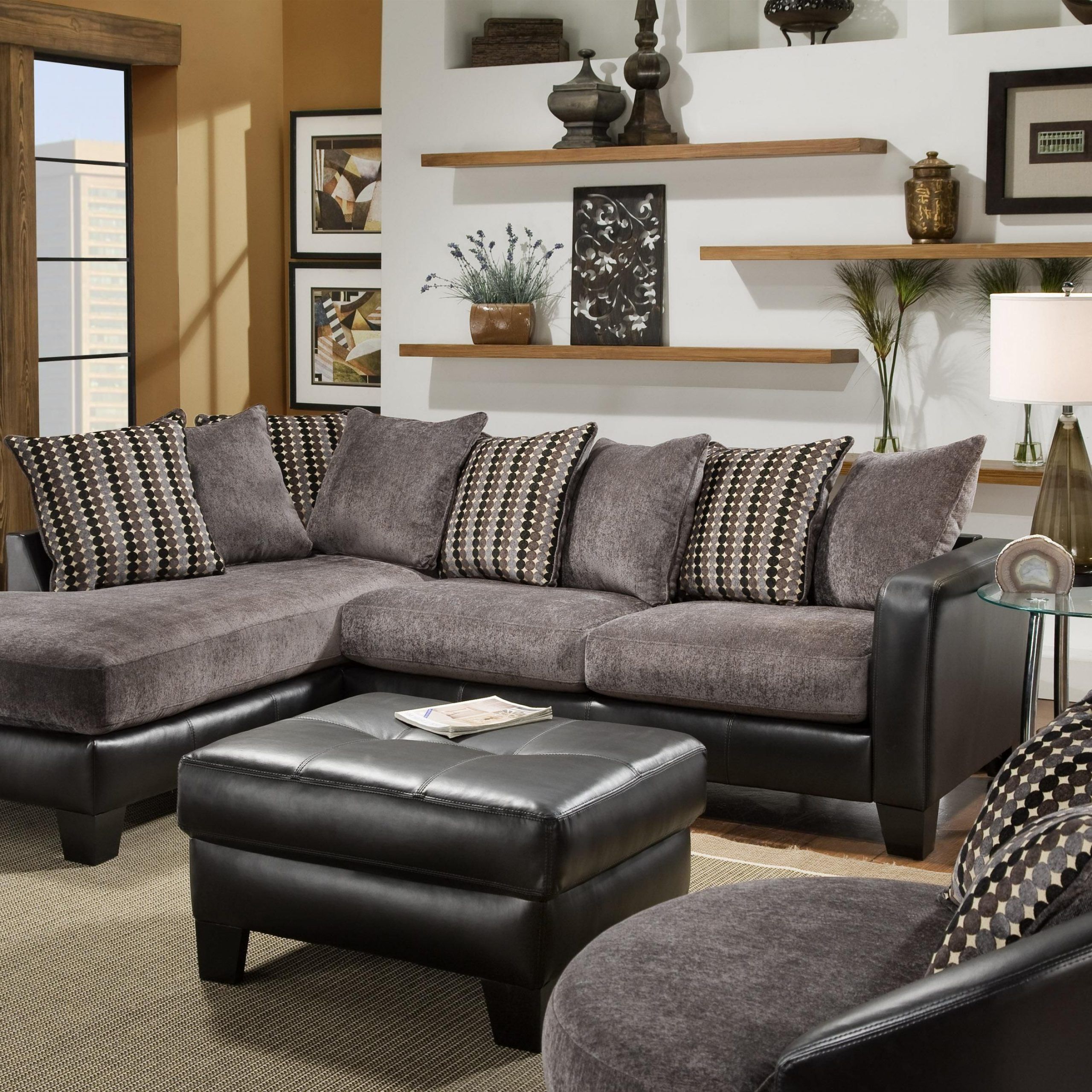 Trendy 2pc Burland Contemporary Sectional Sofas Charcoal Intended For Item Not Found (View 18 of 25)