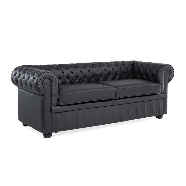 Trendy Cheap Black Leather Sofas – Wood Chair With Regard To Panther Black Leather Dual Power Reclining Sofas (View 4 of 15)