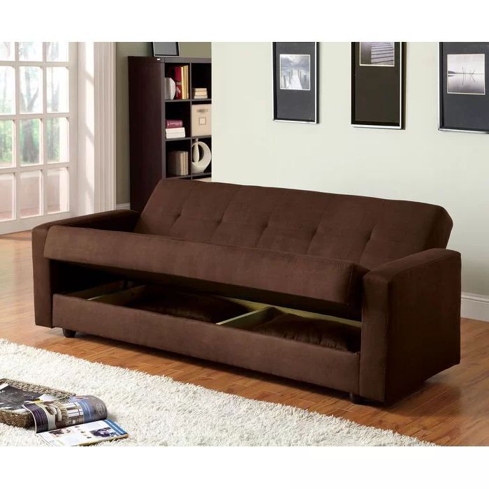 Trendy Voortman Twin 83.5'' Wide Tufted Back Convertible Sofa With Regard To Twin Nancy Sectional Sofa Beds With Storage (Photo 6 of 25)