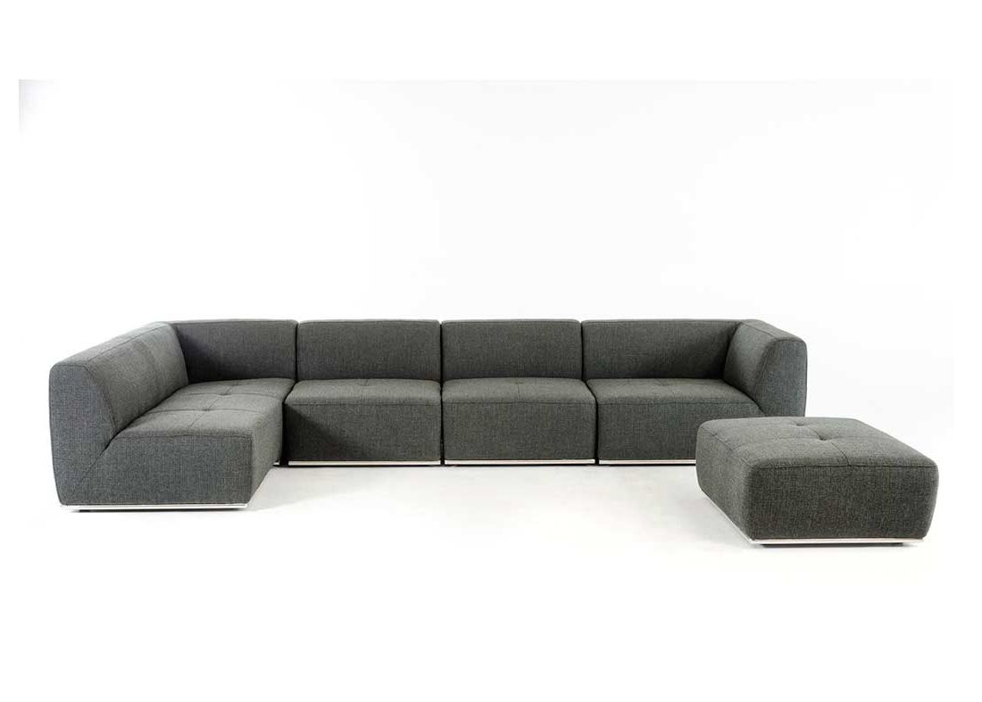 Well Known 3pc Ledgemere Modern Sectional Sofas Within Contemporary Grey Fabric Sectional Sofa Vg388 (Photo 21 of 25)