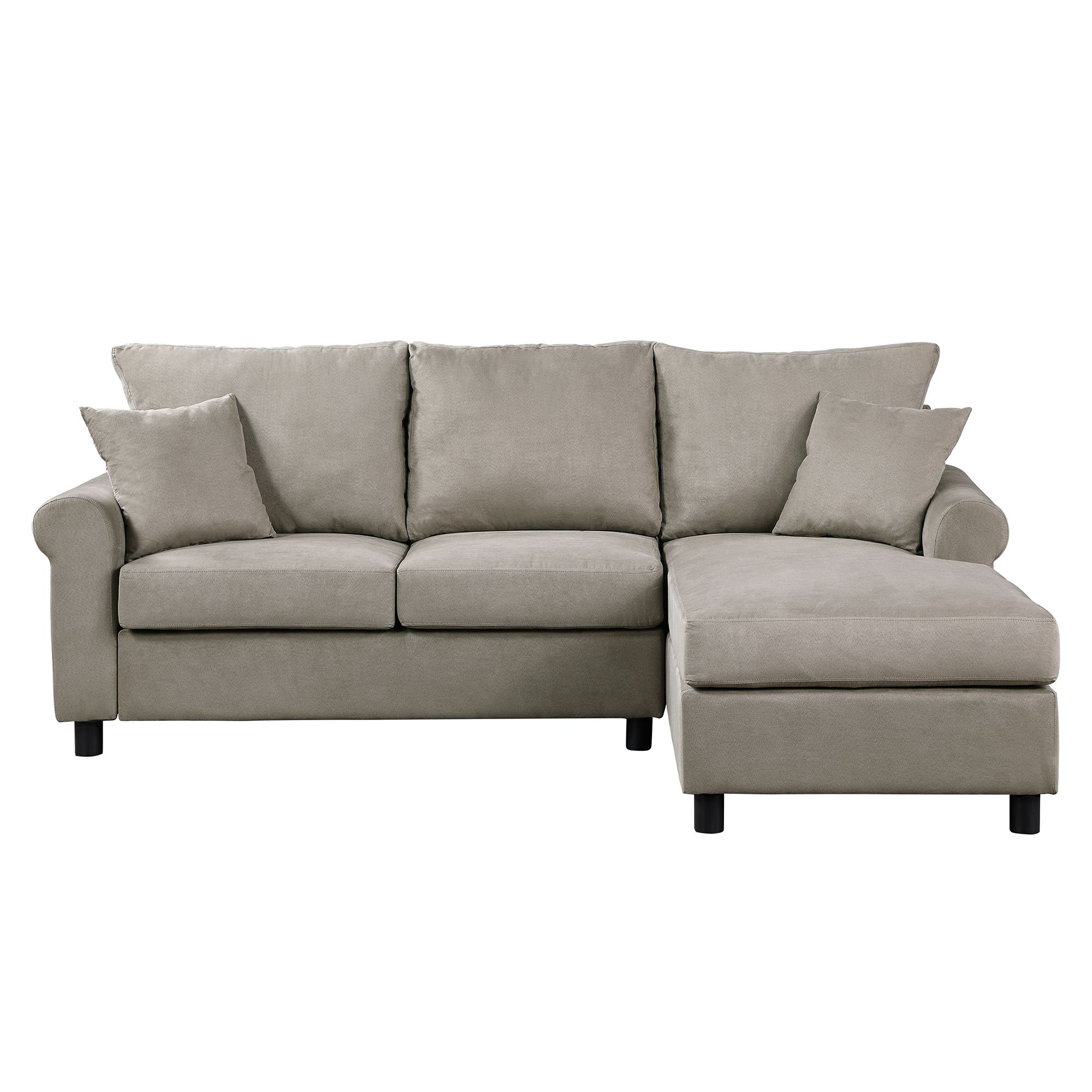 Well Known Clifton Reversible Sectional Sofas With Pillows Pertaining To Sectional Sofa, Segmart 35'' X 85'' X 61'' Tufted (View 3 of 25)