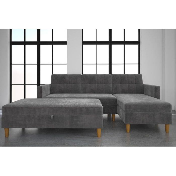 Well Known Copenhagen Reversible Small Space Sectional Sofas With Storage In This Stigall Futon Storage Reversible Sleeper Sectional Is (View 14 of 25)
