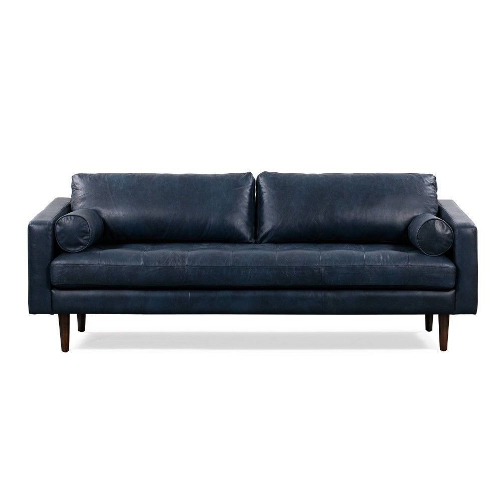 Well Known Florence Mid Century Modern Sofa Midnight Blue – Poly Inside Florence Mid Century Modern Right Sectional Sofas (View 14 of 25)