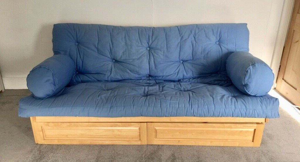 Well Known Futon Sofa Bed With Two Drawers For Storage (View 17 of 25)