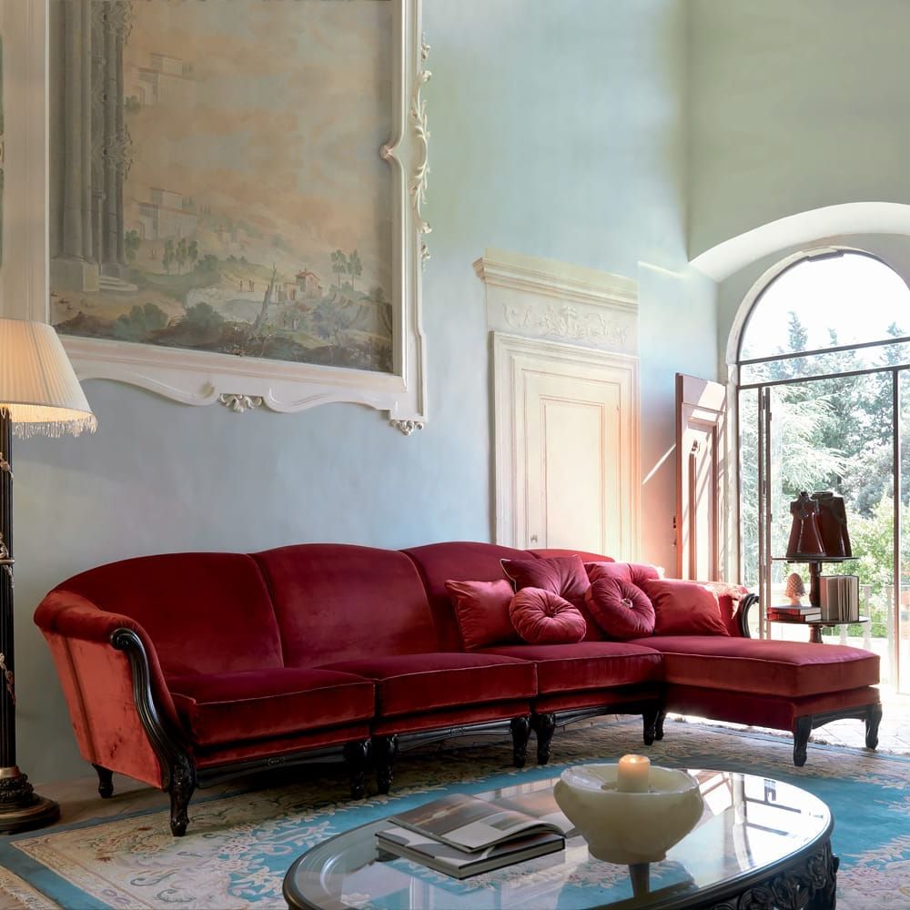 Well Known Italian Ruby Red Velvet Sectional Sofa Throughout Strummer Velvet Sectional Sofas (View 18 of 25)
