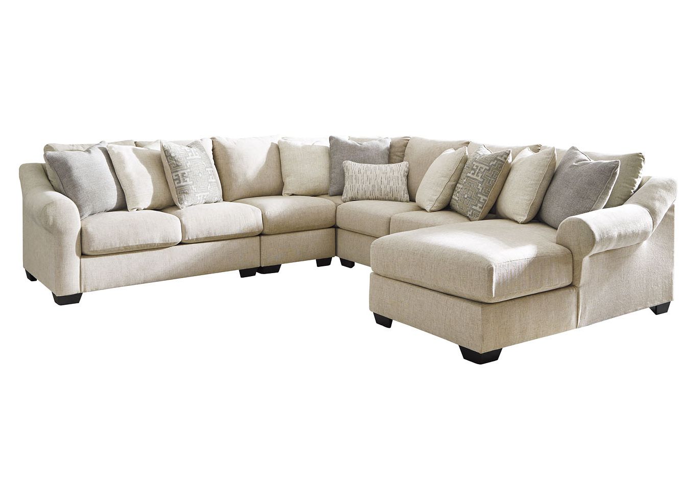 Well Known Setoril Modern Sectional Sofa Swith Chaise Woven Linen For Carnaby 5 Piece Sectional Chaise Ashley Furniture (View 5 of 25)