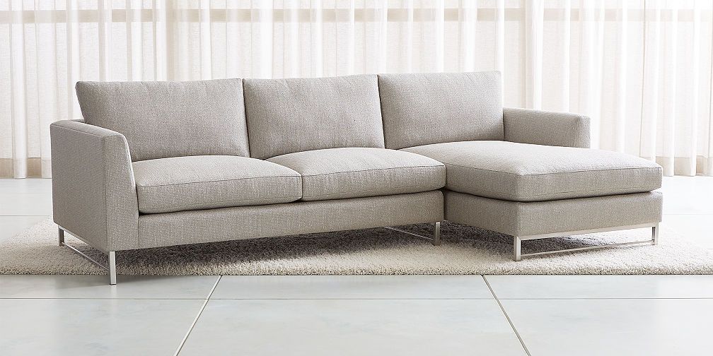 Widely Used Setoril Modern Sectional Sofa Swith Chaise Woven Linen For Sale: Sectional Sofas: Leather And Fabric (View 7 of 25)