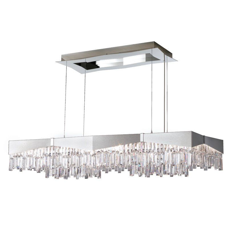 16 Light Island Chandeliers For Most Up To Date Schonbek Riviera 16 – Light Kitchen Island Linear Pendant (View 2 of 15)