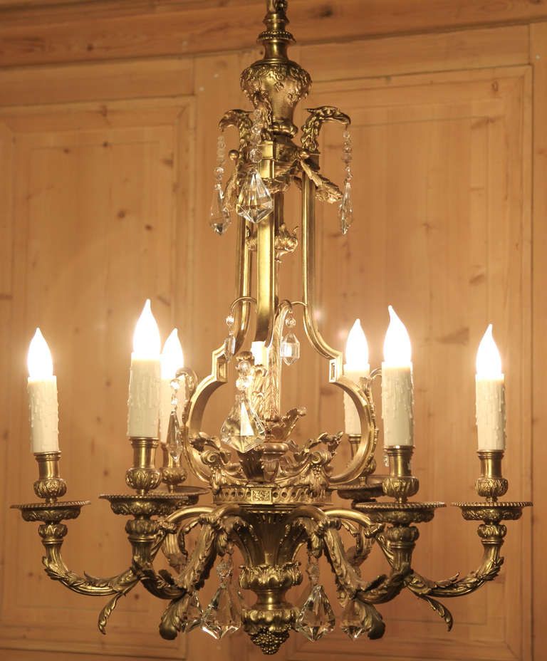2020 Antique French Louis Xvi Bronze Chandelier For Sale At 1Stdibs With Regard To Old Bronze Five Light Chandeliers (View 4 of 15)
