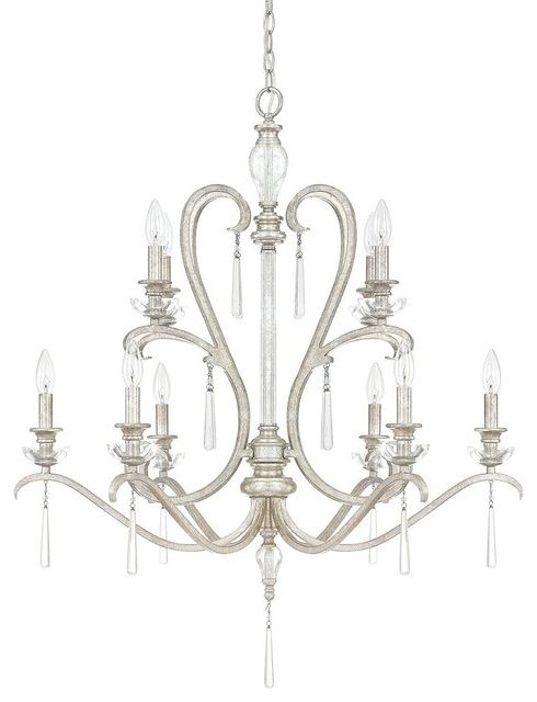 2020 Four Light Antique Silver Chandeliers With Regard To Celine 10 Light Chandelier, Antique Silver – Traditional (View 7 of 15)