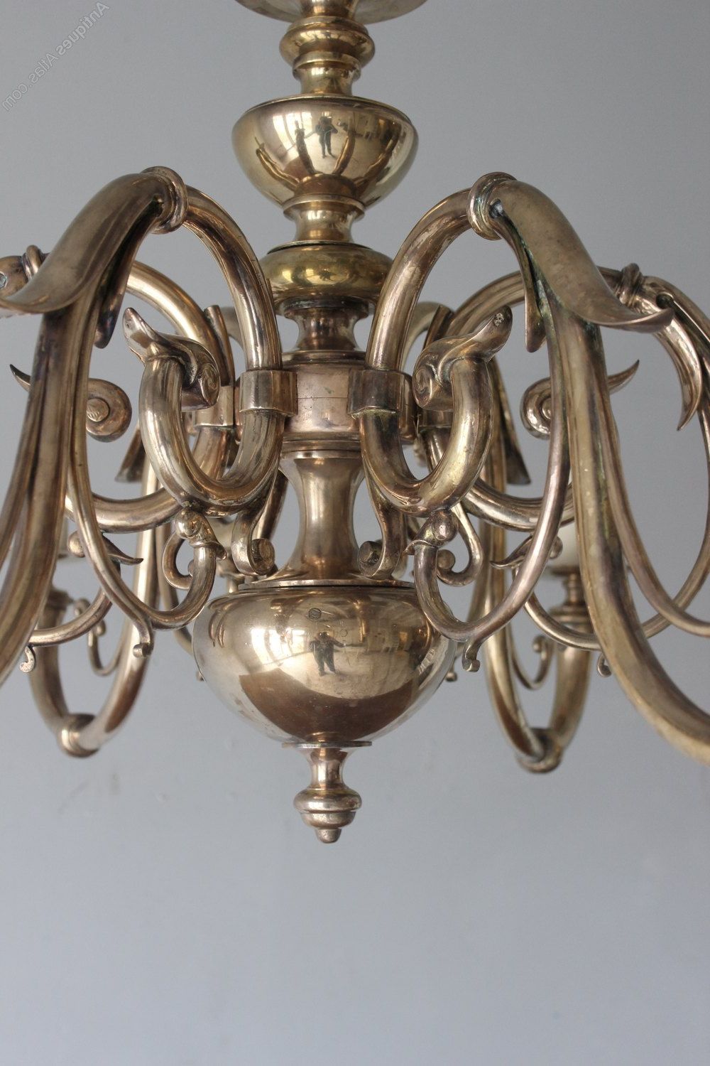 Antique Brass Seven Light Chandeliers For Recent Antiques Atlas – English Antique Brass Chandelier (View 8 of 15)
