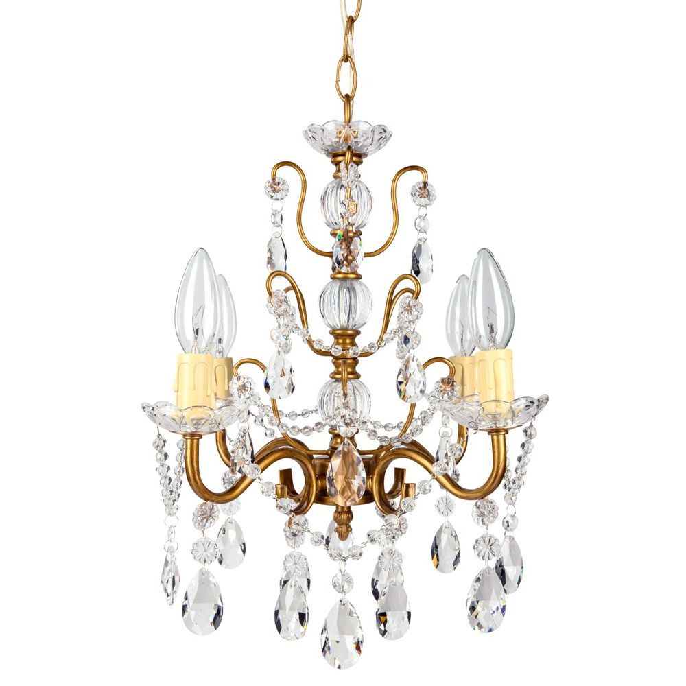 Antique Gold 13 Inch Four Light Chandeliers Inside Well Known Blanchette 4 – Light Candle Style Classic Chandelier (View 2 of 15)