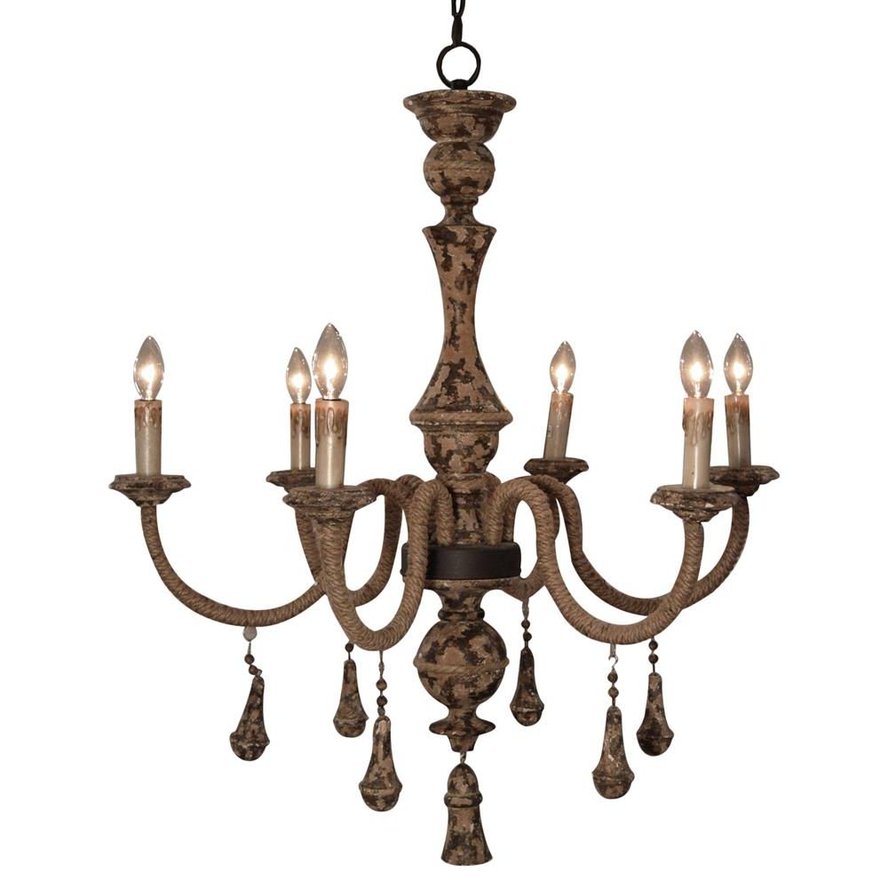 Antique Gold 18 Inch Four Light Chandeliers For Most Popular Maisie French Country Antique Gold 6 Light Chandelier (View 14 of 15)