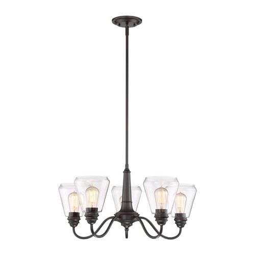 Best And Newest Cascadia Lighting Foundry 5 Light Satin Bronze Traditional Within Satin Brass 27 Inch Five Light Chandeliers (View 4 of 15)