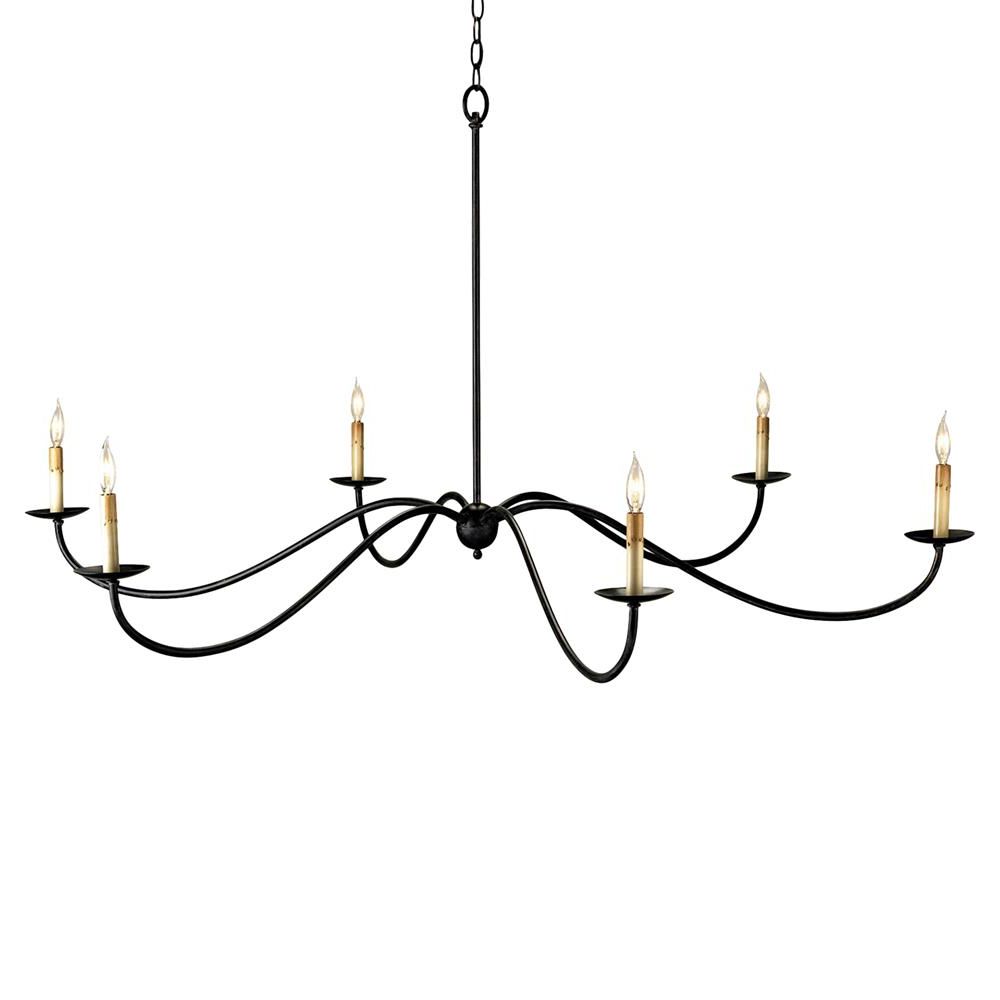 Black Iron Eight Light Minimalist Chandeliers For Well Liked 63 Inch Round Delicate Black Metal 6 Light Grand Chandelier (View 13 of 15)