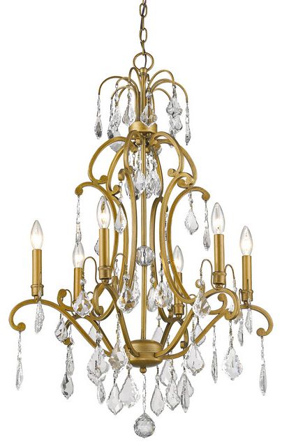 Claire Chandelier, Antique Gold – Traditional Throughout Most Recently Released Antique Gold Three Light Chandeliers (View 8 of 15)