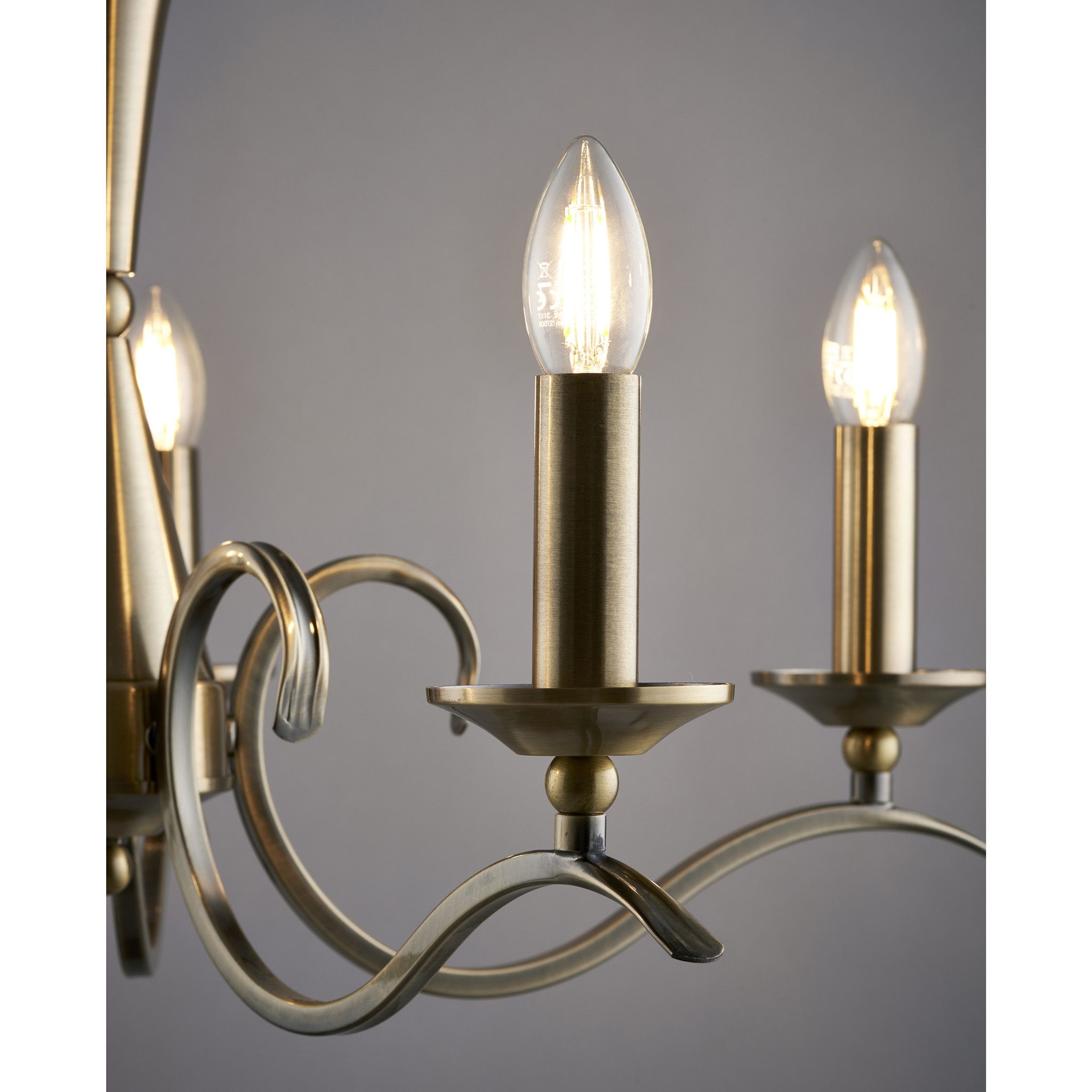 Coralline – 5 Light Antique Brass Chandelier – Lightbox In Well Liked Antique Brass Seven Light Chandeliers (View 9 of 15)