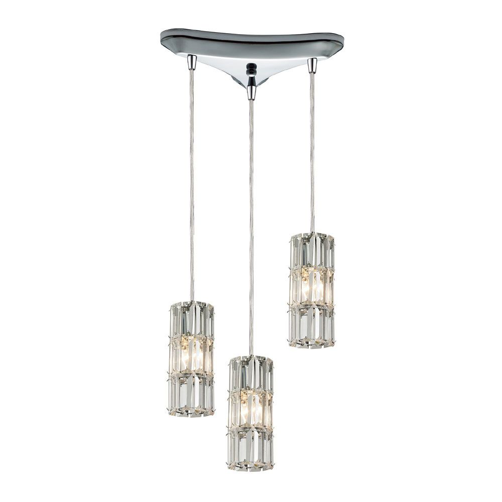 Elk 31486 3 Cynthia Polished Chrome Multi Lighting Pendant For Recent Multicolor 15 Inch Six Light Chandeliers (View 9 of 15)