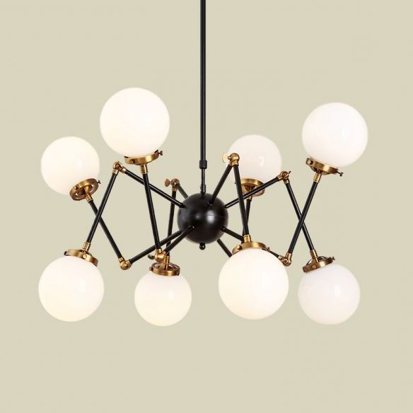 Fashionable Metal Abstract Pendant Lighting 8 Lights Contemporary Regarding Steel Eight Light Chandeliers (View 8 of 15)