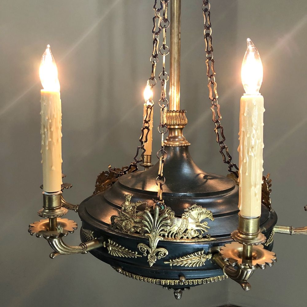 Favorite Antique French Empire Bronze & Brass Chandelier Pertaining To Old Bronze Five Light Chandeliers (View 3 of 15)