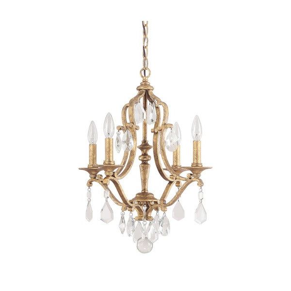 Favorite Antique Gold Three Light Chandeliers Intended For Shop Capital Lighting Blakely Collection 4 Light Antique (View 3 of 15)