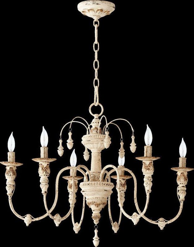 French White 27 Inch Six Light Chandeliers With Regard To Most Recently Released New Horchow French Restoration Vintage Hardware Antique (View 7 of 15)