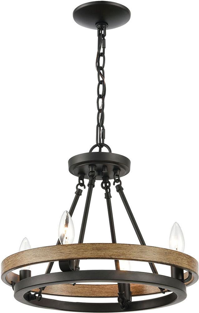 Isle Matte Black Four Light Chandeliers With Most Current Elk 75054 4 Ramsey Contemporary Matte Black / Aspen  (View 9 of 15)