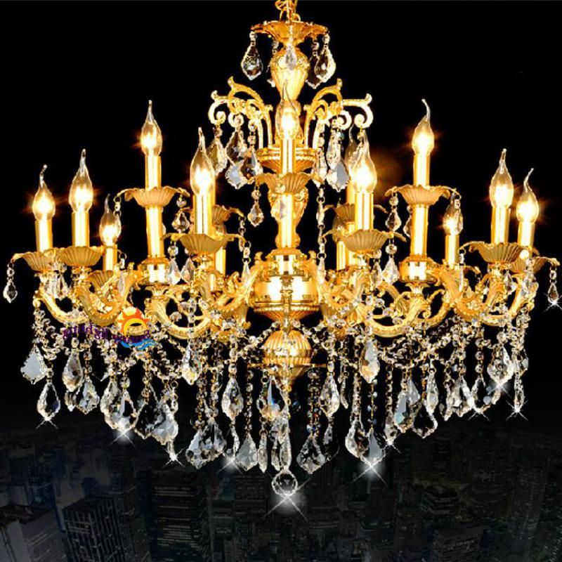 Latest Antique Gild Two Light Chandeliers Inside Antique Led Candle Lamps Gold Crystal Chandeliers Hanging (View 5 of 15)