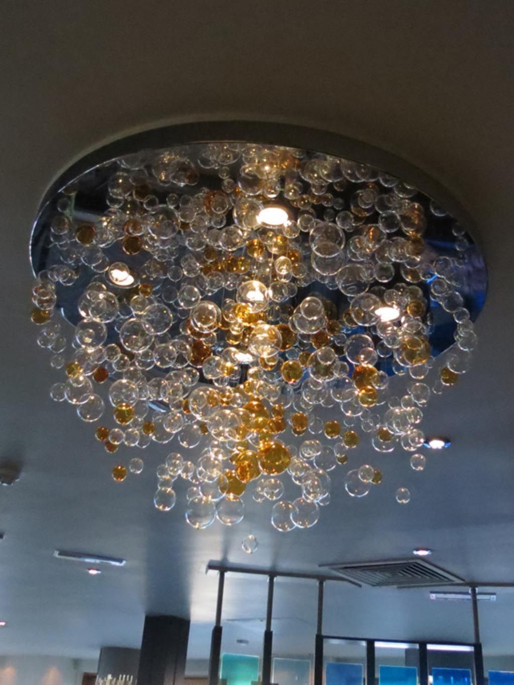 Light Throughout Bubbles Clear And Natural Brass One Light Chandeliers (View 4 of 15)