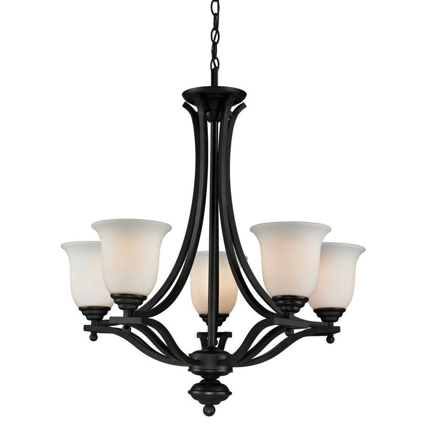 Most Popular Matte Black Three Light Chandeliers Pertaining To Shop Z Lite Lagoon  (View 14 of 15)