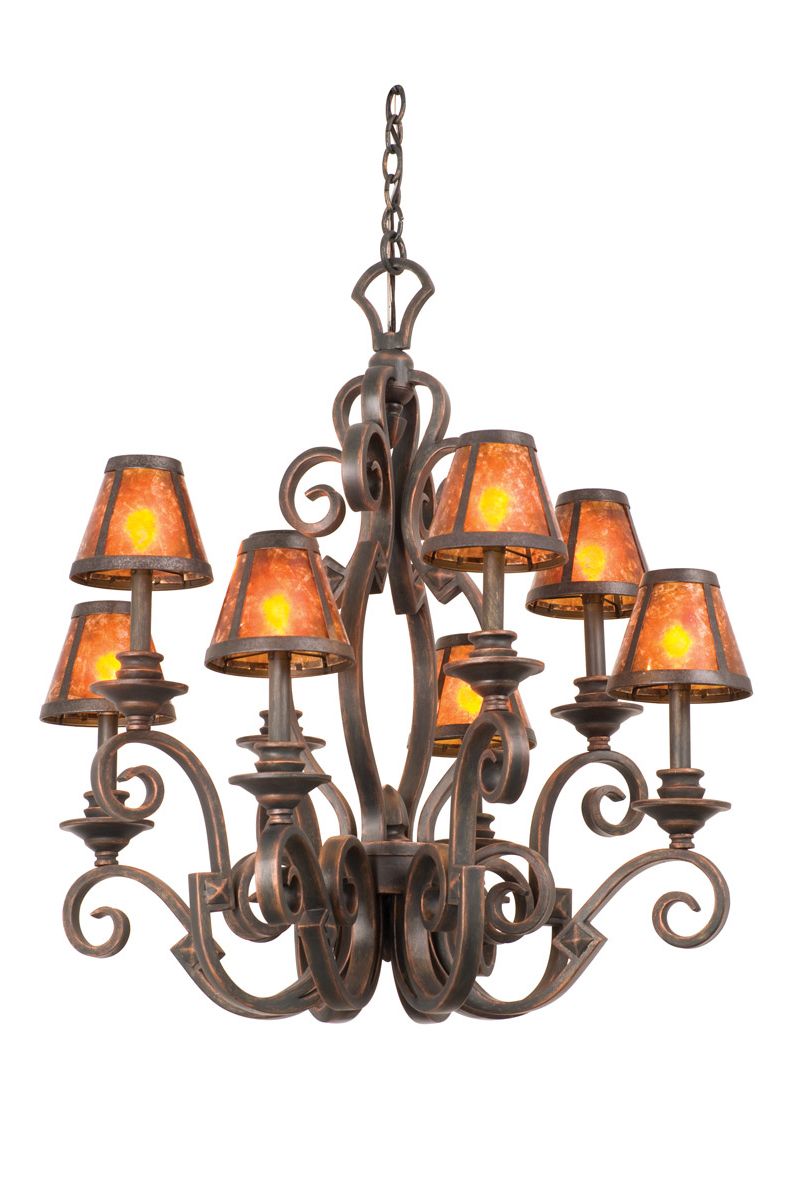 Most Recent Black Iron Eight Light Chandeliers Regarding Chandeliers 8 Light Bulb Fixture With Black Finish Taupe (View 14 of 15)