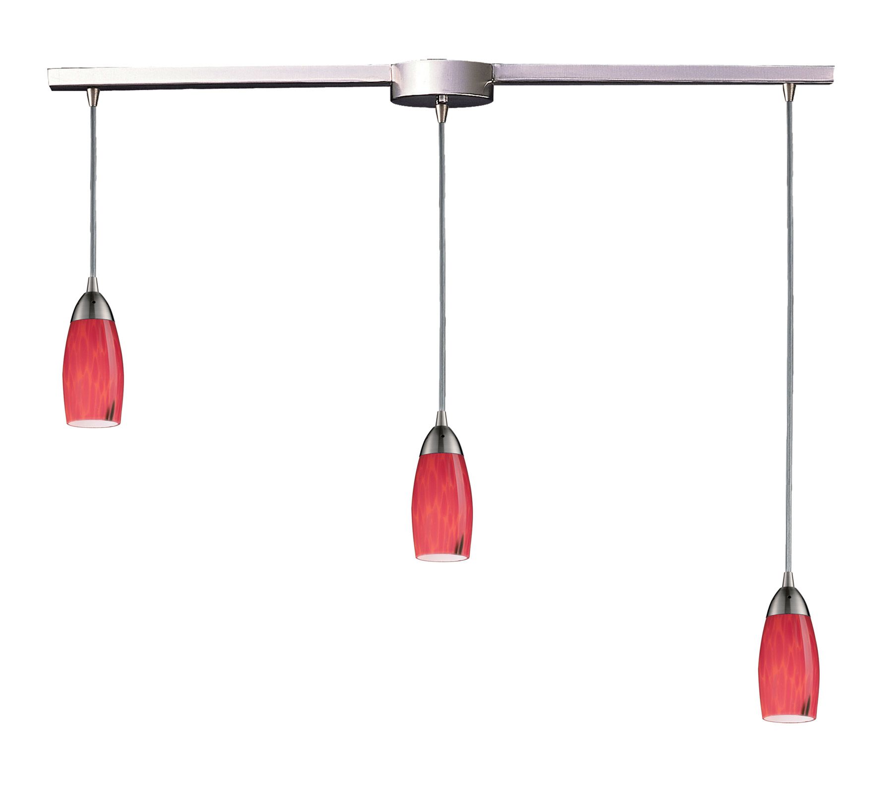Most Recently Released Elk Lighting 110 3l Fr Milan Linear Multi Pendant Ceiling Throughout Multicolor 15 Inch Six Light Chandeliers (View 5 of 15)
