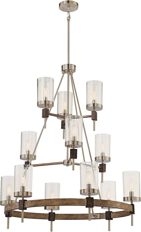 Most Up To Date Stone Grey With Brushed Nickel Six Light Chandeliers Throughout Minka Lavery 4641 106 Bridlewood 3 Tier Chandelier  (View 1 of 15)