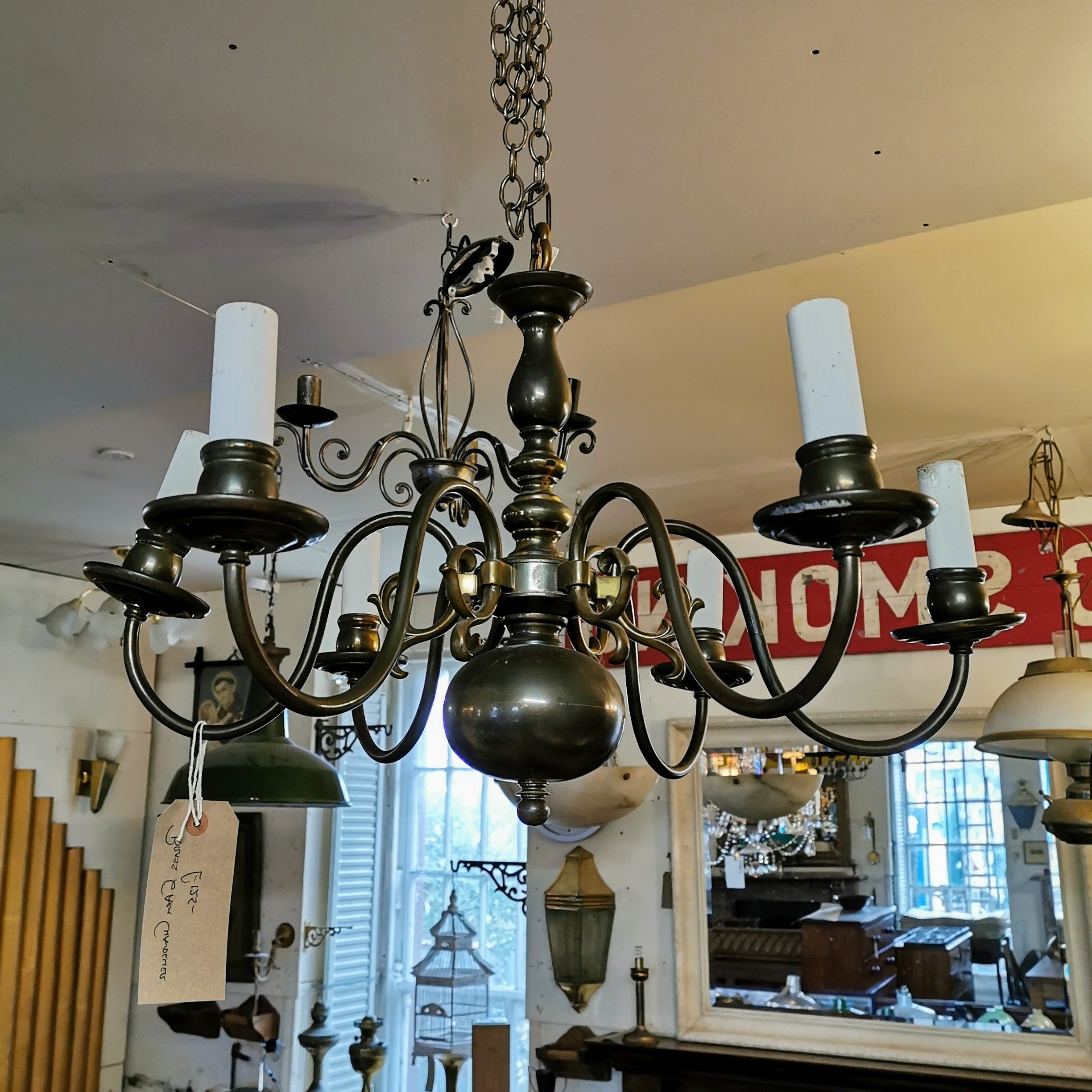 Natural Brass Six Light Chandeliers With Regard To Recent Brass 6 Arm Chandelier (View 11 of 15)