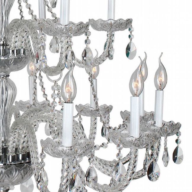 Polished Chrome Three Light Chandeliers With Clear Crystal Inside Popular W83099C38 Cl Provence 21 Light Chrome Finish And Clear (View 13 of 15)