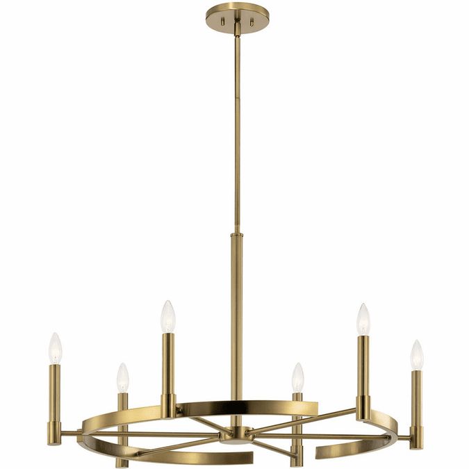 Popular Kichler 52427bnb Tolani Contemporary Brushed Natural Brass Within Natural Brass 19 Inch Eight Light Chandeliers (View 6 of 15)