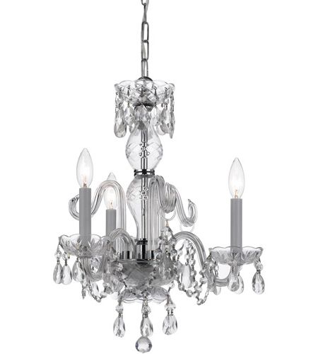 Preferred Crystorama 5044 Ch Cl Mwp Traditional Crystal 3 Light 16 Within Polished Chrome Three Light Chandeliers With Clear Crystal (View 5 of 15)